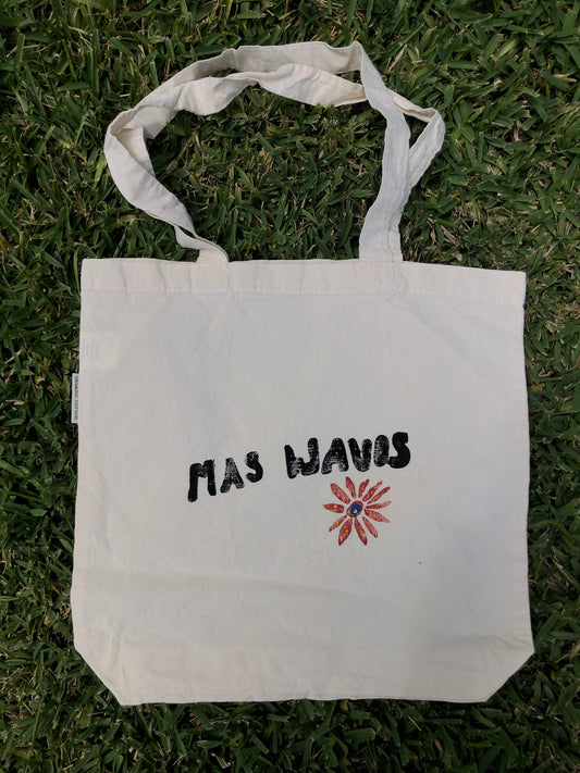 Mas Wavos Red Flower Tote