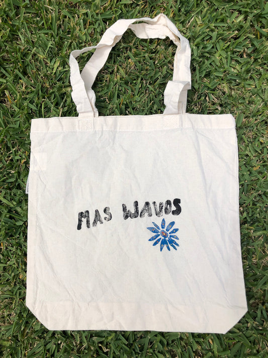 Mas Wavos Blue Flower Tote